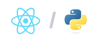 React and Phyton languages logotypes