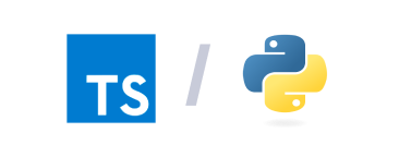 TypeScript and Phyton languages logotypes.